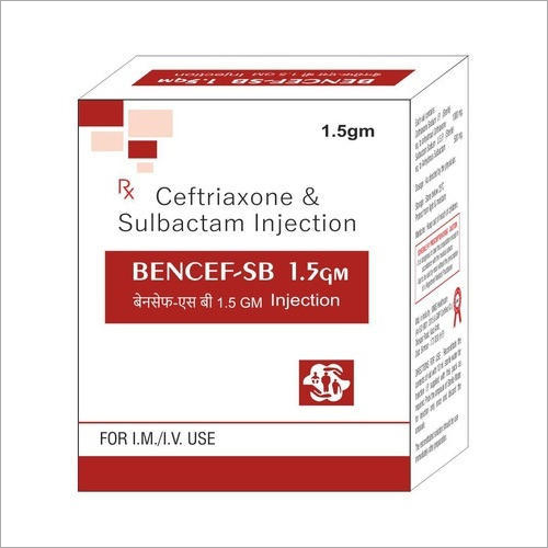 Liquid 1.5 Gm Ceftriaxone And Sulbactam Injection