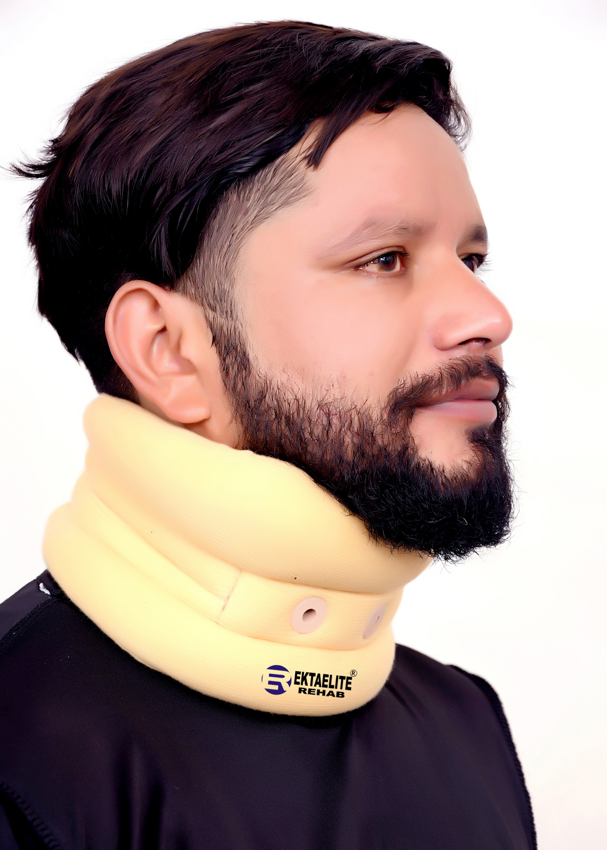 Soft Cervical Collar With Eyelet - Portable And Foldable Neck Support Device | Emergency Use, Hospital And Personal Application