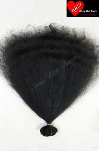 Indian Raw Weft Hair - 100% Human Hair, Variable Length, Straight Texture, Black Color | Ideal For Hair Extensions, Weaving, Braiding
