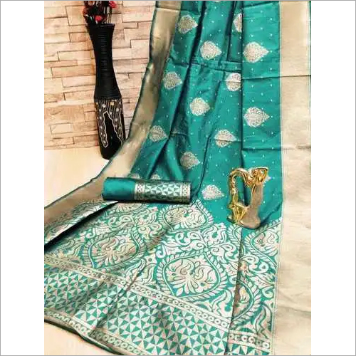 Silk Sarees - Banarasi Silk with Pure Zari Work & Running Blouse (6.3 Mtrs) | Multi Color, Festive Style, Rich Zari Weaving