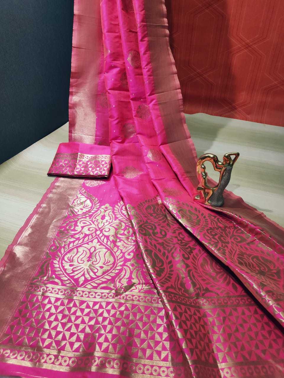 Silk Sarees - Banarasi Silk With Pure Zari Work & Running Blouse (6.3 Mtrs) | Multi Color, Festive Style, Rich Zari Weaving