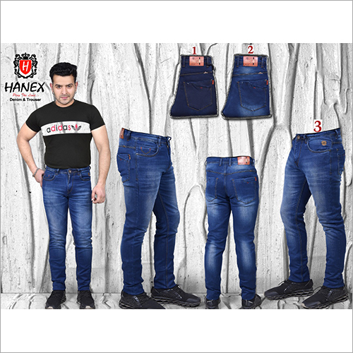 वॉशेबल मेन्स स्ट्रेट फिट ब्लू डेनिम जीन
