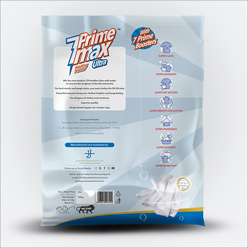 7prime Max Ultra Washing Powder - 500 Gm Eco-friendly Detergent For Apparel Soft Water Use Hand Wash At Normal Temperature