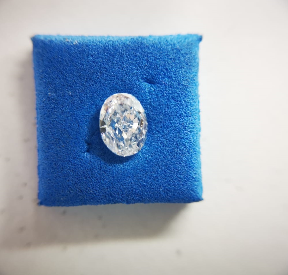 0.75ct Diamond F Si1 Igi Certified Lab Grown Hpht Oval Brilliant Cut Type2 Very Good
