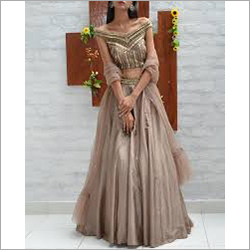 Designer Lehenga - Quality Fabric, Sizes S, M, L, XL | Grey, Elegant Design, Breathable, Easy Washable, Ideal for Bridal Wear