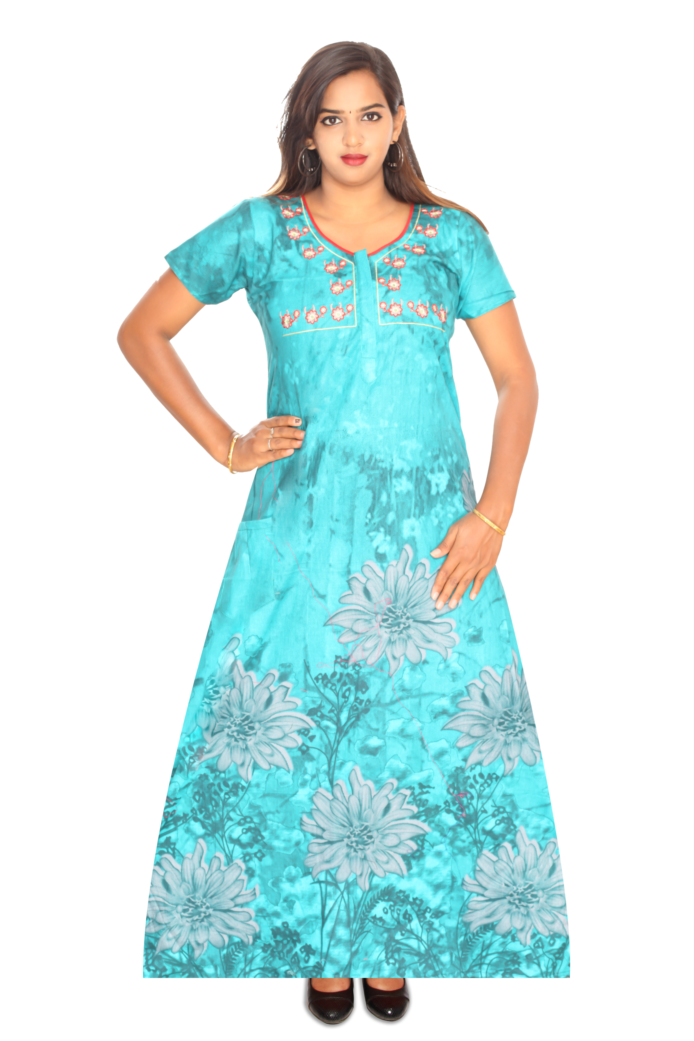 Multicolour Cotton Nighty