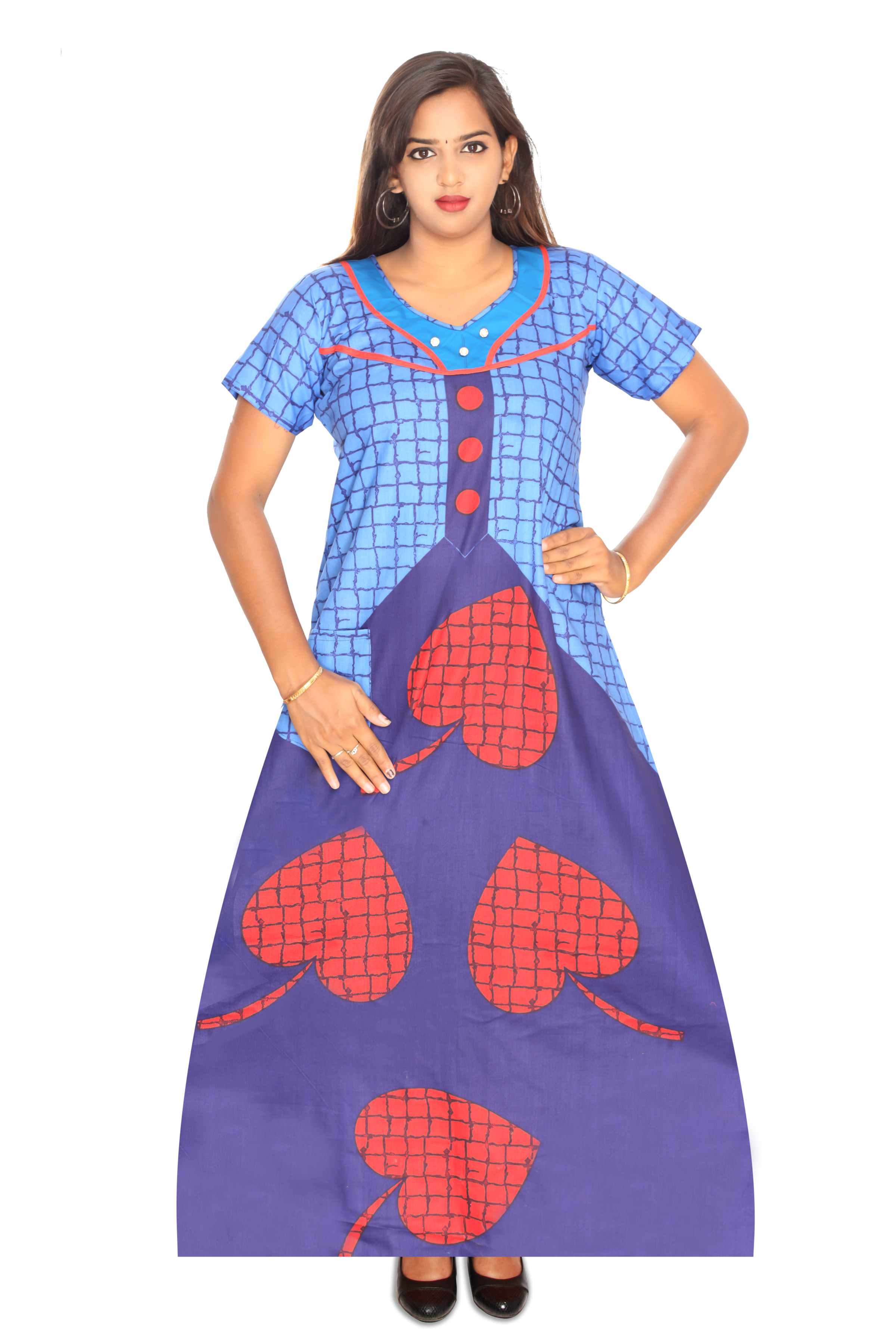 Multicolour Cotton Nighty