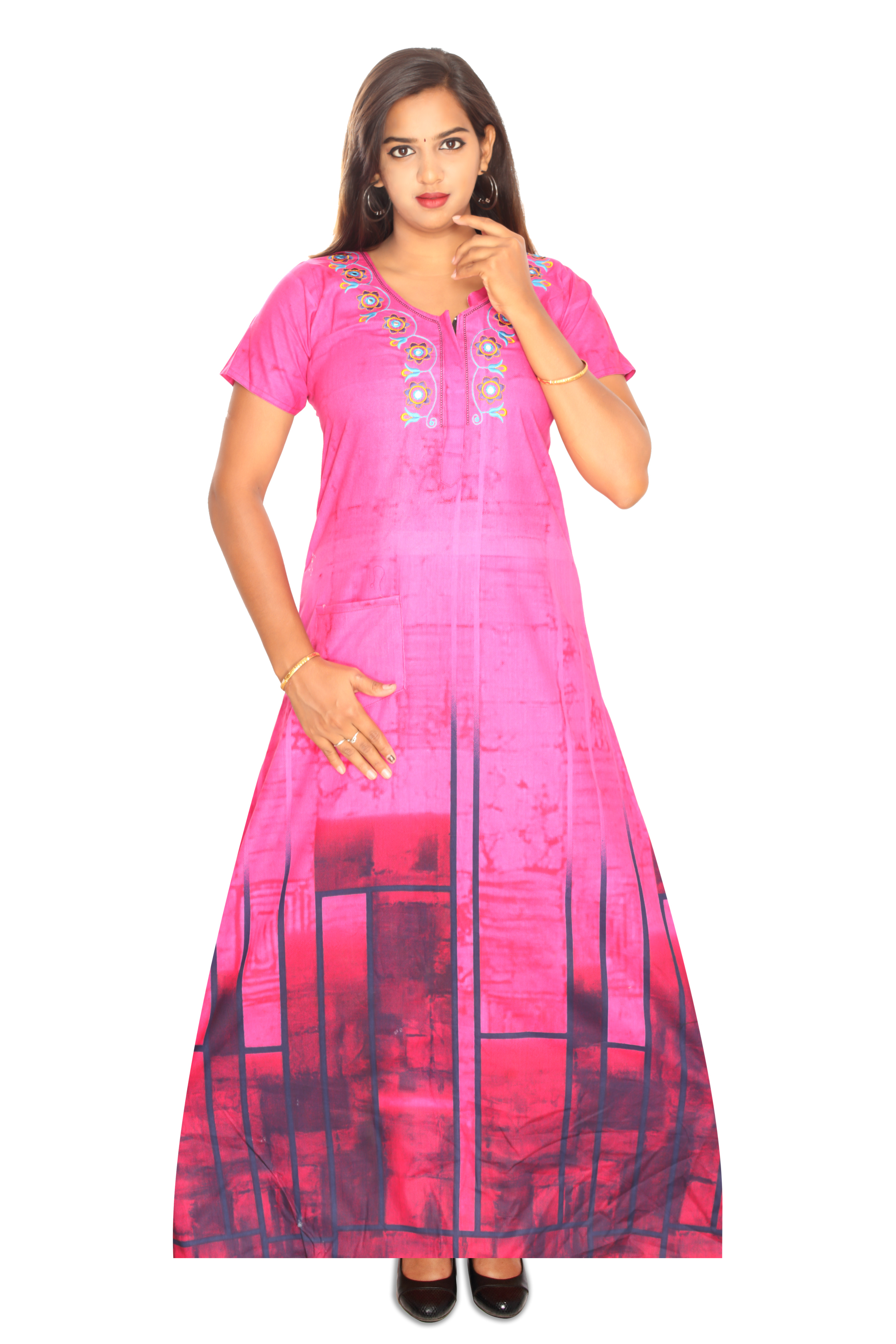 Multicolour Cotton Nighty