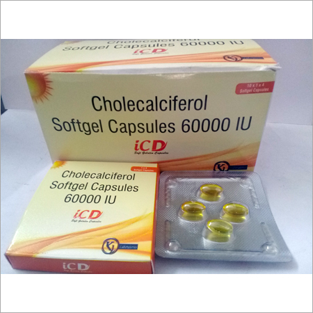 Cholecalciferol Softgel Capsules 60000 Iu General Medicines