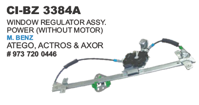 Window Regulator Assy Power W/Out Motor M Benz Truck Atego, Actros, Axor Vehicle Type: 4 Wheeler