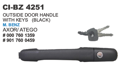 Outside Door Handle with keys (Black) M Benz Axor, Atego