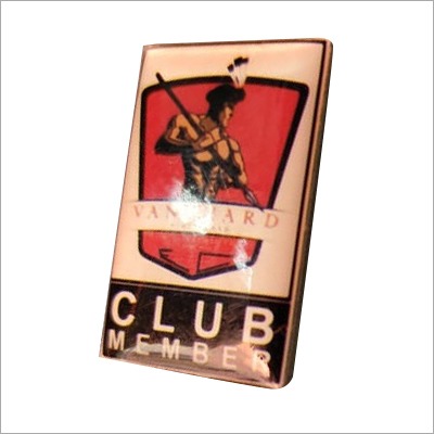 Printed Metal Lapel Pin - Metal Material, Custom Size Options Available , Printed Rectangle Design for Organizational Affiliation