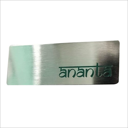 SS Name Plate - Stainless Steel, Customizable Size, Silver Finish | Elegant Design, Rust and Corrosion Resistant, Ideal for Commercial Use