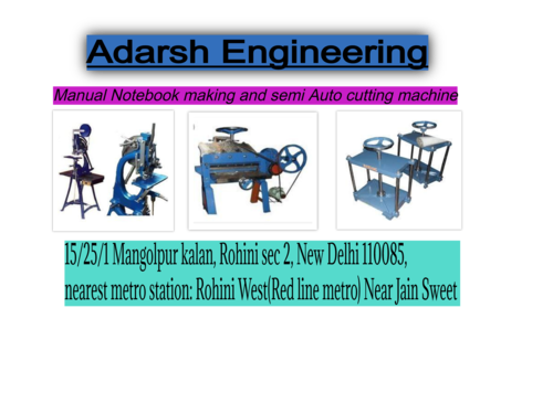 Manual notebook making and semi cutting machine