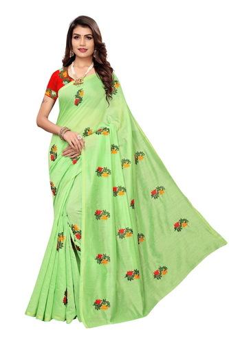 बहुरंगी नवीनतम चंदेरी कॉटन साड़ी