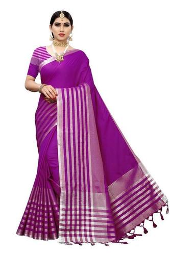 Jalar Linen Saree - Linen Fabric, Multi-Colored Design | Suitable for Daily Wear in All Seasons