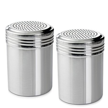 Ss Dredger - Stainless Steel 10 Oz With Mesh / Hole , Optional Handle For Enhanced Grip And Control