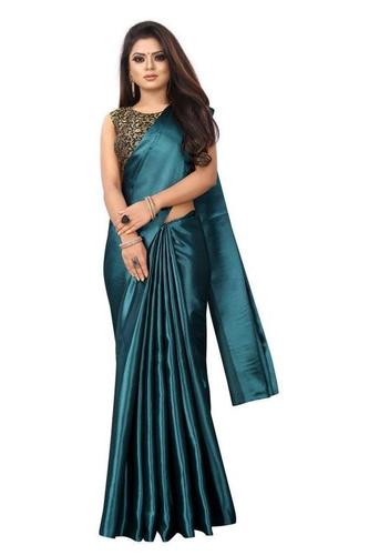 Silk Satin Saree - Silk, Multy Color | Art Silk Fabric, Ideal for Daily Wear Across All Seasons