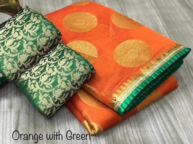 Designer Saree - Cotton Silk, Multi-color With Attach Blouse | Daily Wear For All Seasons, Superior Quality