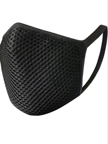 3 लेयर एंटी-पॉल्यूशन फेस मास्क- काला रंग