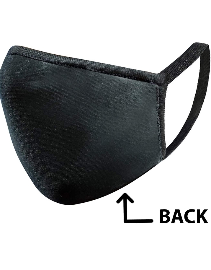 3 Layer Anti-pollution Face Mask - Cotton Blend, Fulfilling Size For All Ages, Black Colour | Unisex Design, Standard Pattern By Vastraa Fusion