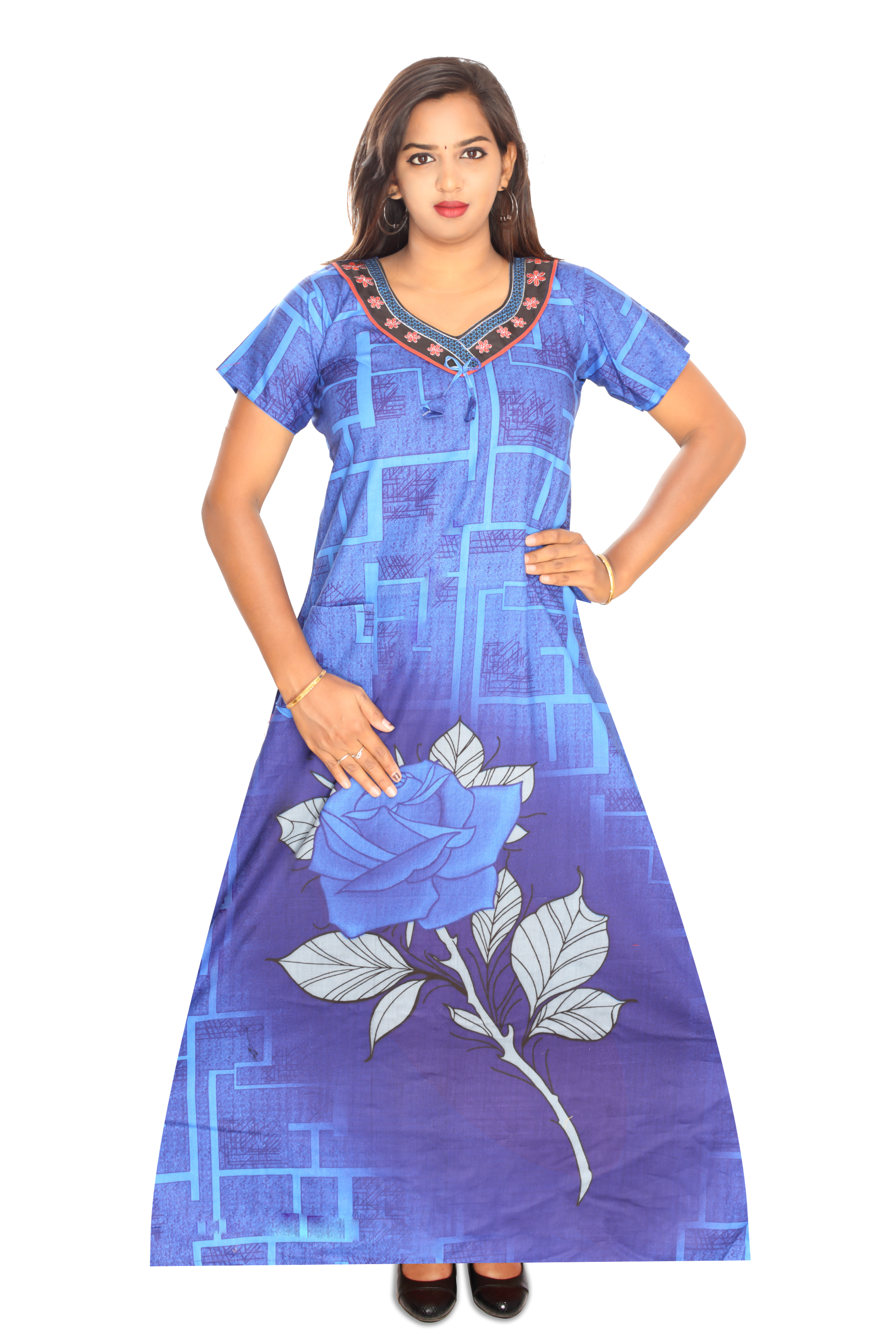 Multicolor Printed Nighty