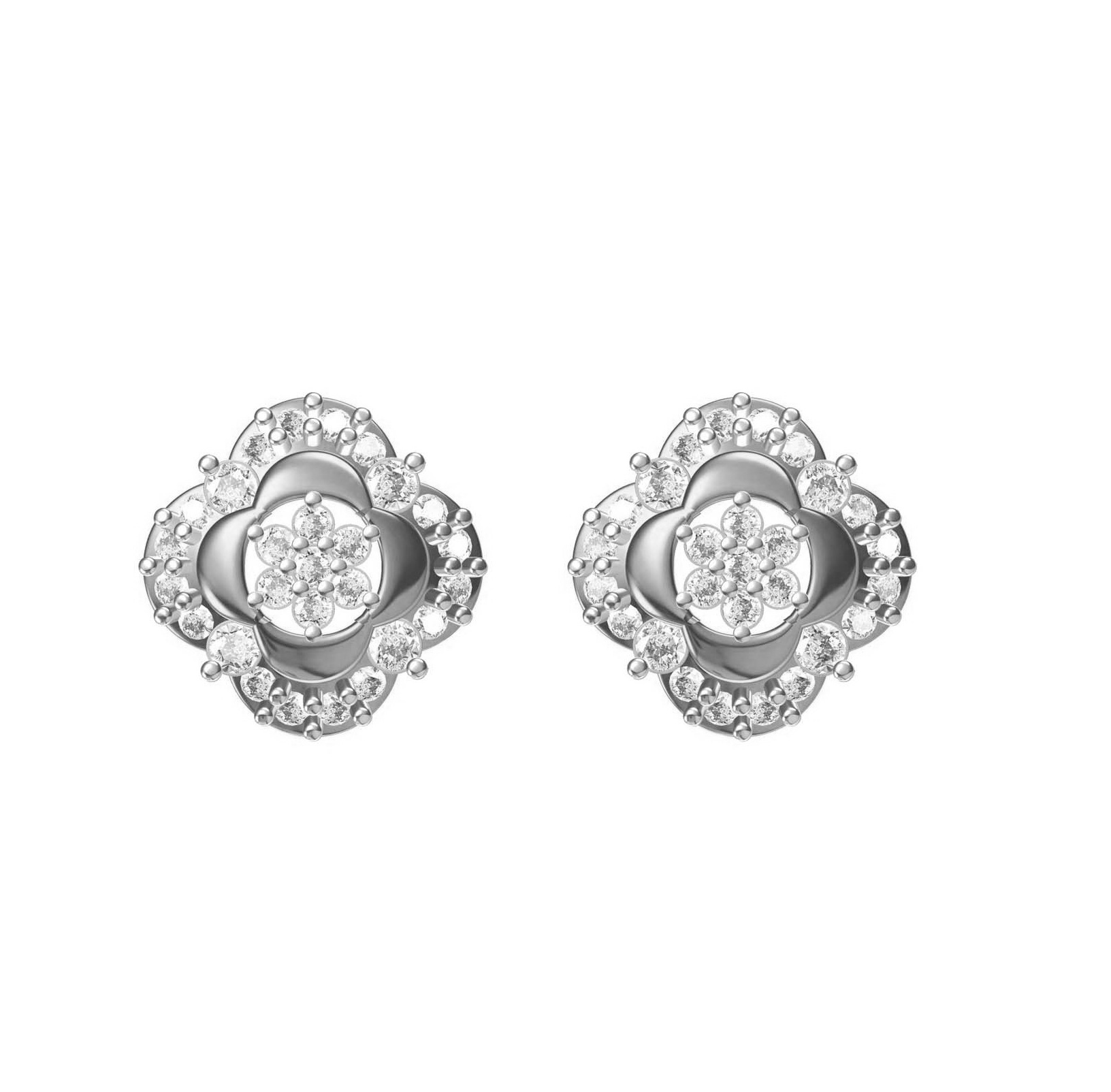 Lab Grown Diamond Rose Gold Earrings - 0.788ct Vs1 Round Brilliant Cut, D Color, Excellent Polish Finish | Customizable Design, High-quality Cvd/hpht Sourced Diamonds