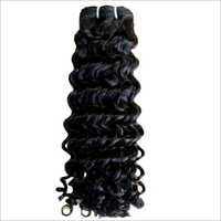 ब्लैक मशीन वेट नेचुरल ह्यूमन कर्ली हेयर