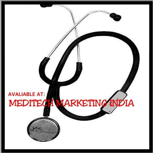 Deluxe Stethoscope - Aluminum Chest Piece, Black Color | Lightweight, Adjustable Chrome-plated Brass Binaural, Durable Pvc Tubing