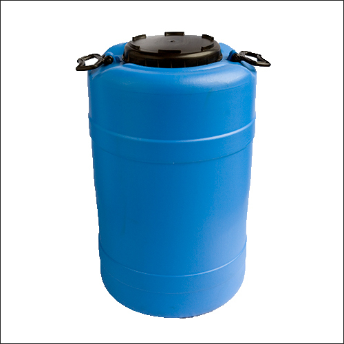 Highly Durable Plastic 100 Ltr Wide Mouth Drum - Color: Blue