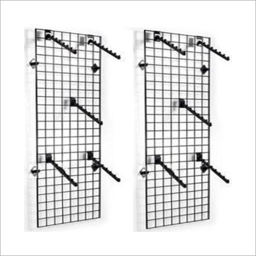 Wall Mounted Gridwall Panel - Heavy Duty Stainless Steel, Chrome Finish , Lightweight Design with Pre-Drilled Holes for Easy Installation