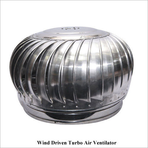 Wind Driven Turbo Air Ventilator - Aluminum 21 Inch | Economical, 100% Power Saving, Silver Turbine Blade