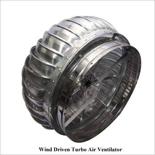 Wind Driven Turbo Air Ventilator - Aluminum 21 Inch | Economical, 100% Power Saving, Silver Turbine Blade