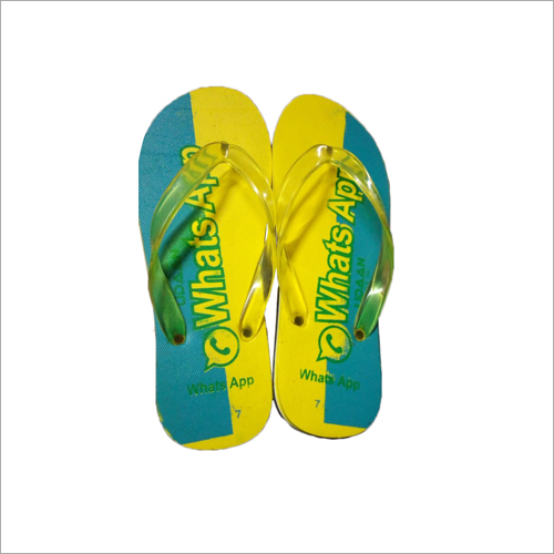 Blue And Yellow Mens Fancy Hawai Slippers