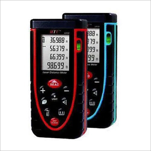 Digital Laser Distance Meter - Plastic, 118 mm Height x 54 mm Width | Advanced Measurement Calculation Functions, Includes Carrying Case and Safety Strap