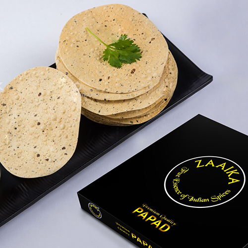 Rajasthani Papad - Urad Dal Flour, 6-8 Inches, Yellowish Color | Crispy Circular Discs, Low Fat, High Carbohydrate, Spicy Savory Flavor