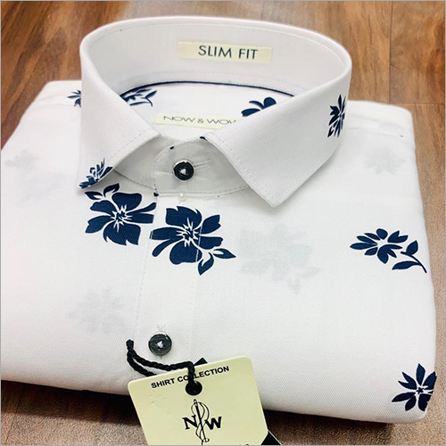 Mens Cotton Floral Printed Shirt - Cotton Material | Vibrant Floral Design, Breathable Fabric for Comfort, Versatile for Casual or Formal Wear