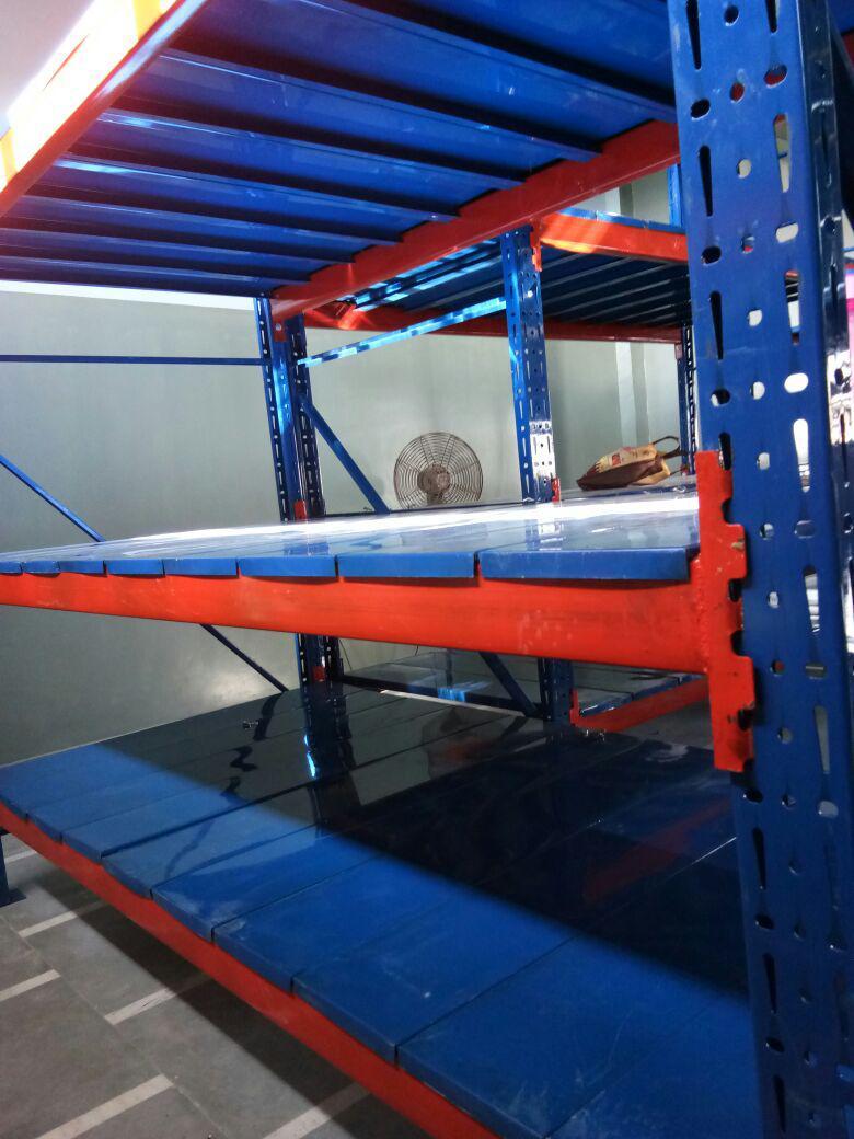 Long Span Heavy Duty Rack - Mild Steel, Standard Size, Blue | Ideal For Industrial Applications, Rectangular Shape For Versatile Storage Solutions