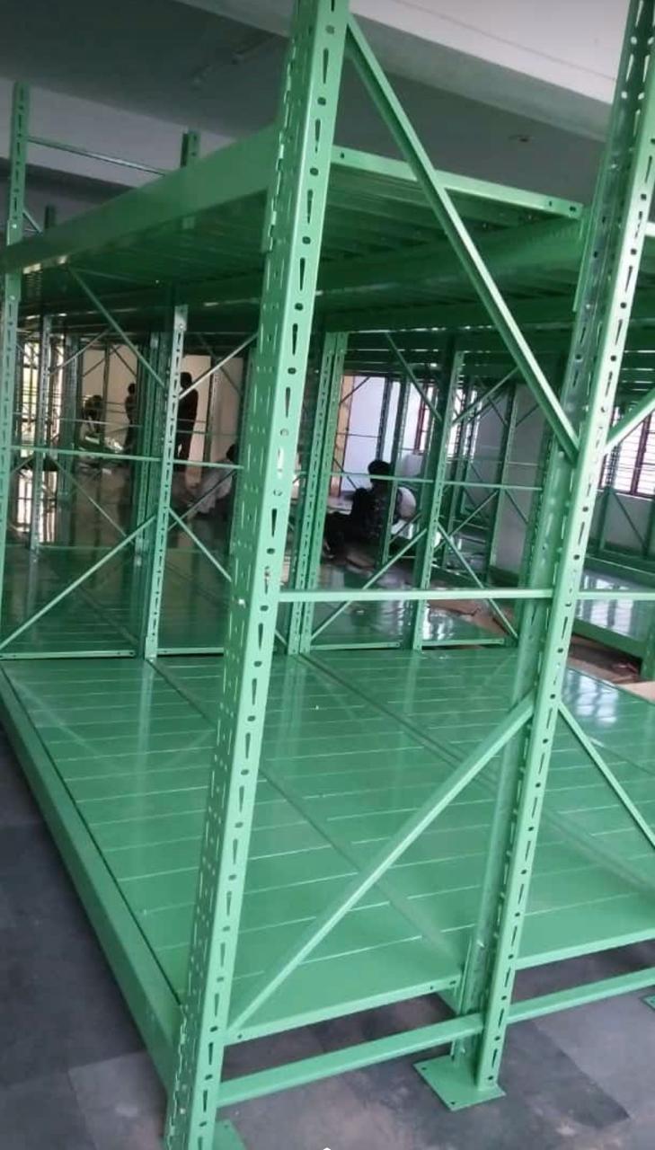Heavy Duty Panel Rack - Mild Steel, Standard Size, Green | Designed For Industrial Applications, 500 Kg Load Capacity Per Level