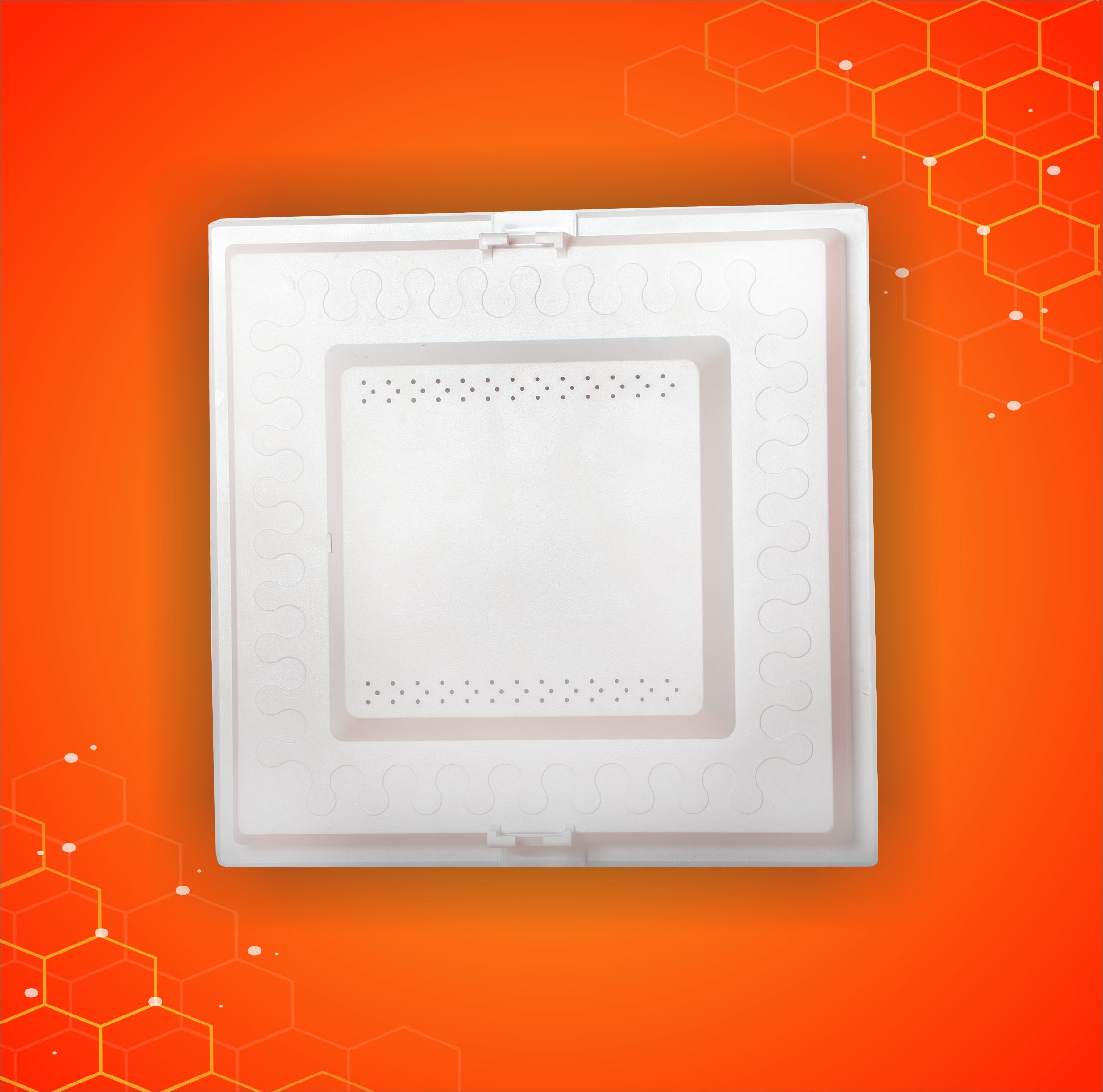 16w Square Pc Panel Light - Pc With Alloy, Outer 6.75 X 6.75 Inch, White | High Lumens 130lm/watt, >0.95 Power Factor, Flicker Free Technology