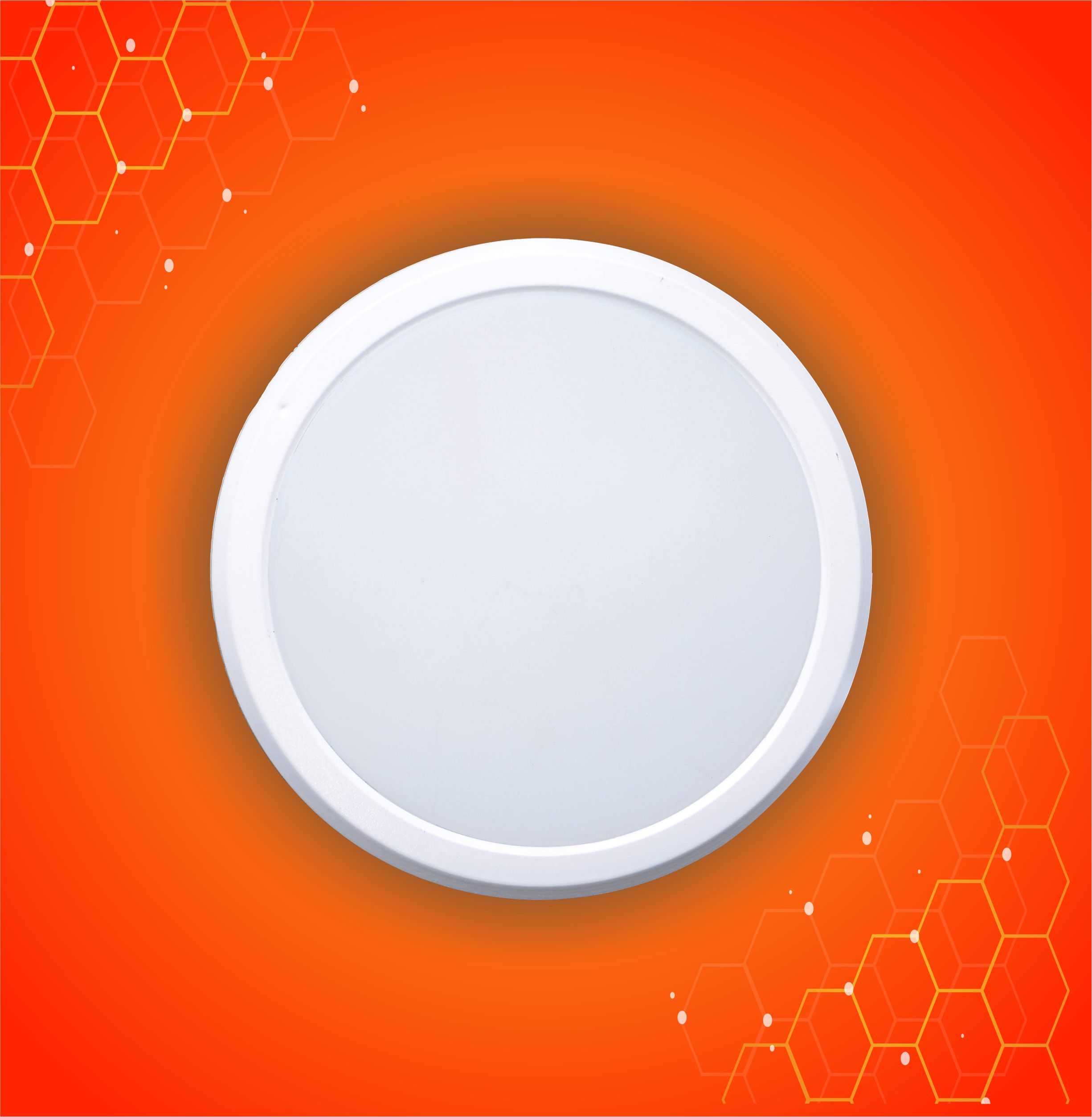 16w Round Pc Panel Light - Cutout 6x6 Inches, White | Flicker Free, Low Power Consumption, High Efficiency, 130lm/w, Lead Free Compliant, Suitable For Home And Office