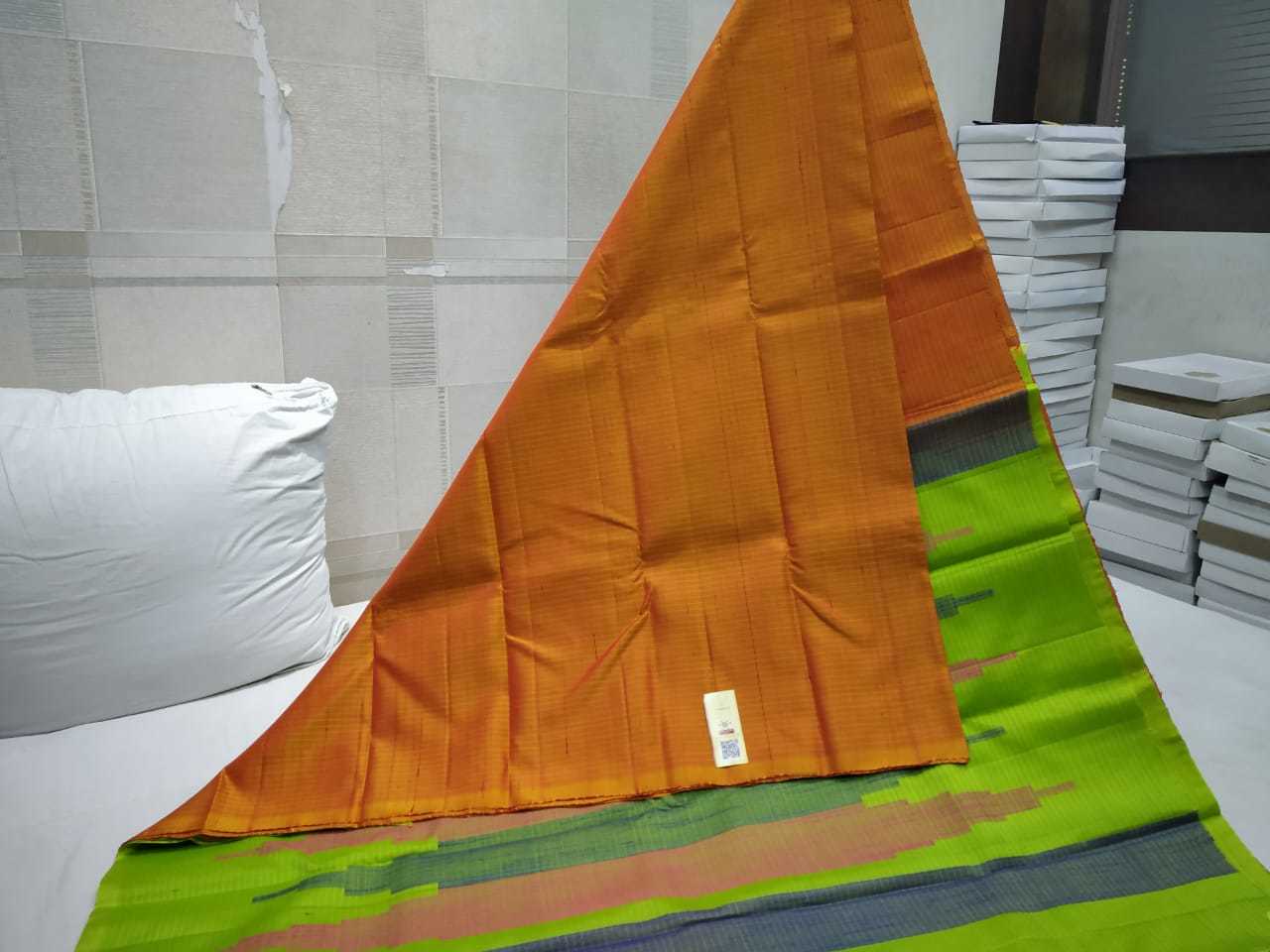 Brown With Pink Pure Silk Dupion Sarees