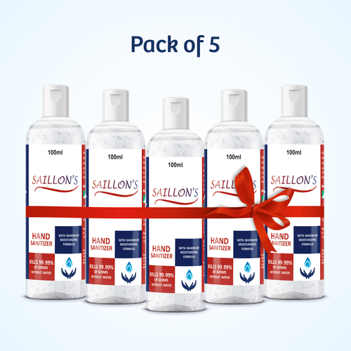 Liquid Hand Sanitizer - Ethyl Alcohol 70%, 100 mL | Blue Color, Anti-Bacterial, Suitable for All Ages, External Use