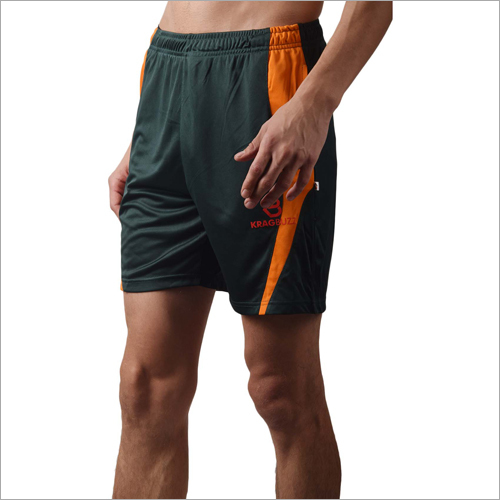 Mens Shorts - Black-Orange Color, Size 34-44, Washed Finish | Plain Pattern for Everyday Comfort and Style