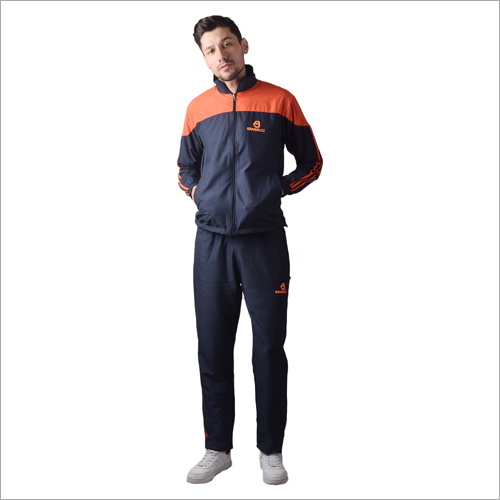 Black-Orange Mens Sport Tracksuit