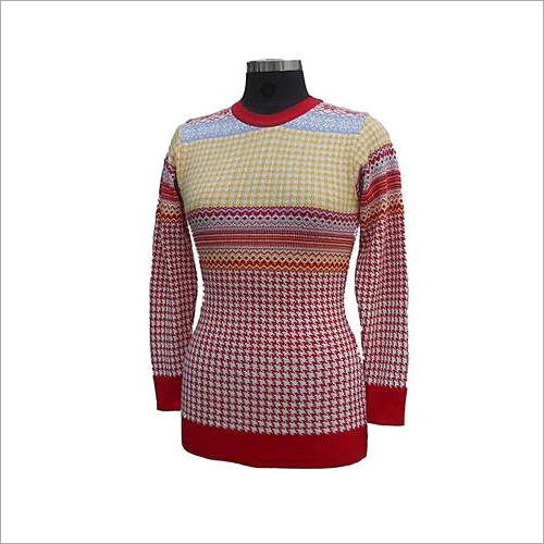 Multicolor Ladies Printed Woolen Top