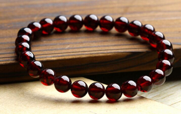 Garnet Bracelet With Buddha Charm