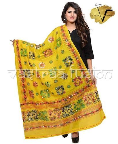 Multi Color Yellow Chakachak Dupatta