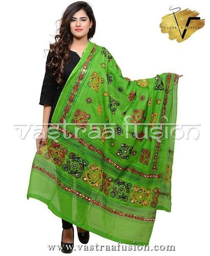 Multi Color Green Chakachak Dupatta