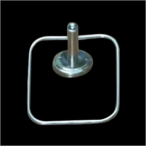 Stainless Steel Square Towel Ring - Stainless Steel | Polished Finish, Impact-Resistant Design for Bathroom Fitting
